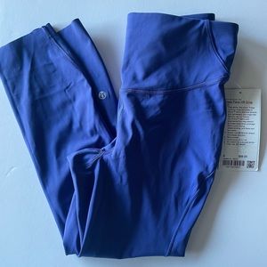 Lululemon Base Pace HR Crop 23” in blue, size 8, NWT